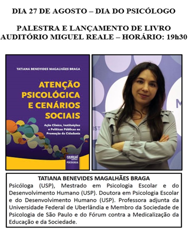 27/08: Tatiana Benevides Magalhães Braga lançando livro