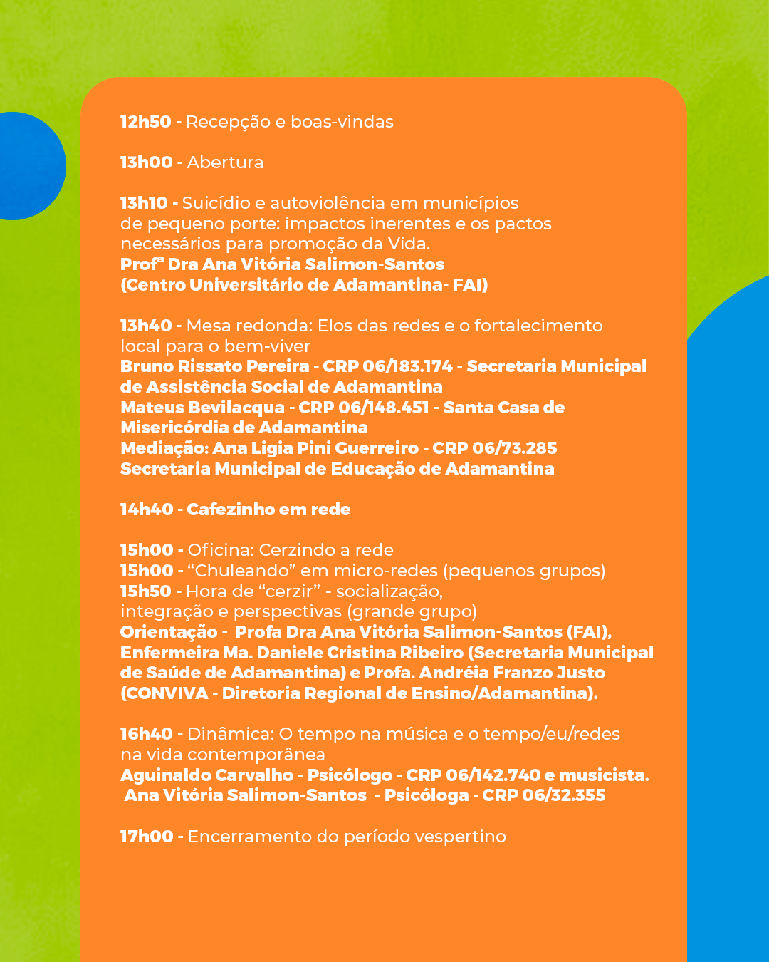 Inscrições podem ser feitas preferencialmente via formulário Google até às 16h desta segunda-feira, 19, ou no próprio evento, dia 20, a partir das 12h30Foto de Agência DCOM Inscrições podem ser feitas preferencialmente via formulário Google até às 16h desta segunda-feira, 19, ou no próprio evento, dia 20, a partir das 12h30Foto de Agência DCOM