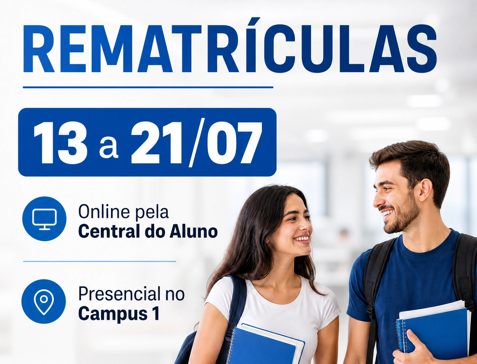 FAI abre período de rematrículas para o 2º semestre letivo