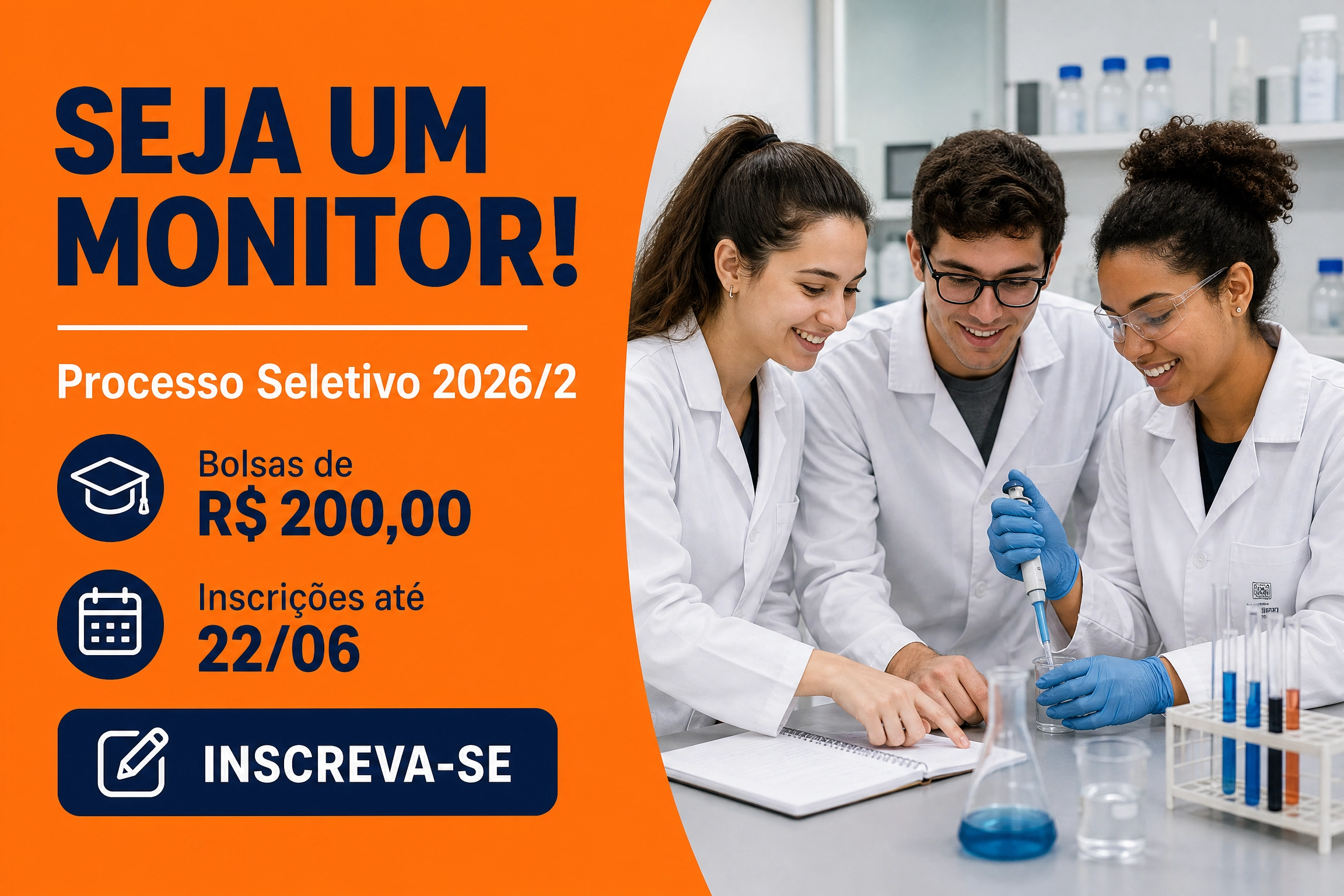 Monitoria FAI 2026: confira como se inscrever no processo seletivo de bolsas remuneradas