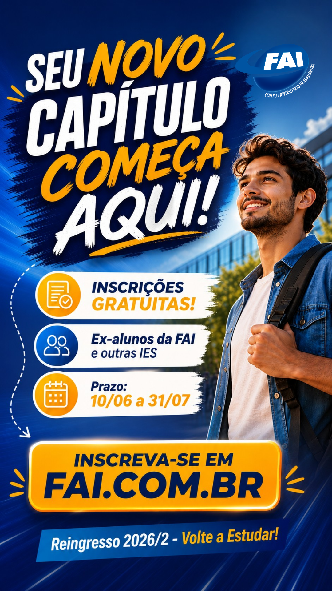Estude no Centro Universitário de Adamantina